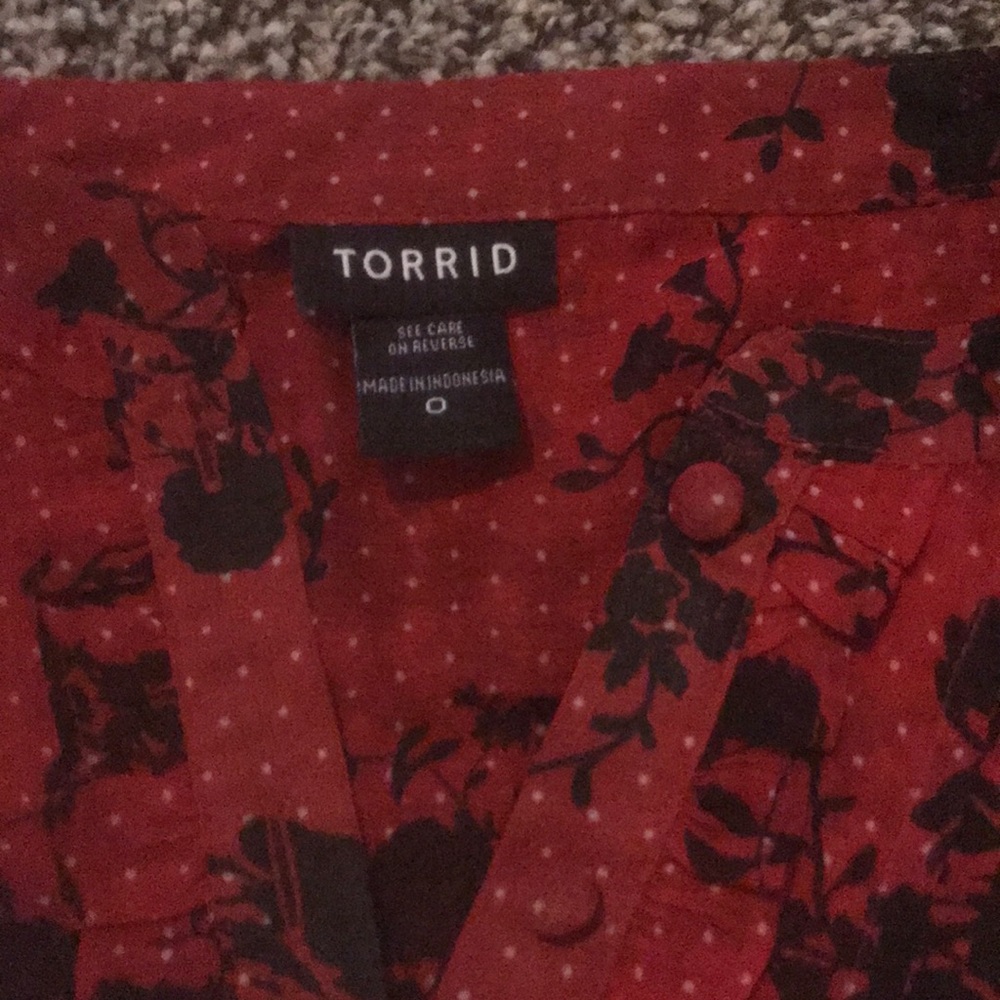Red and Black Torrid Top size 0